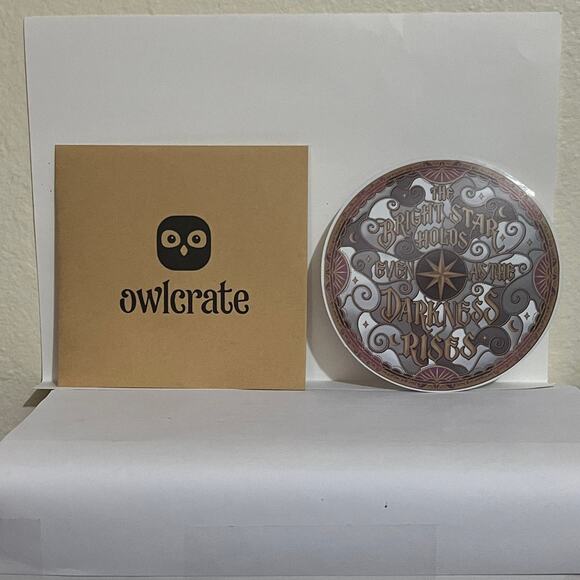 OwlCrate Dark Rise Stained Glass Window Decal - February 2024 "Treacherous Love" - Picture 5 of 5